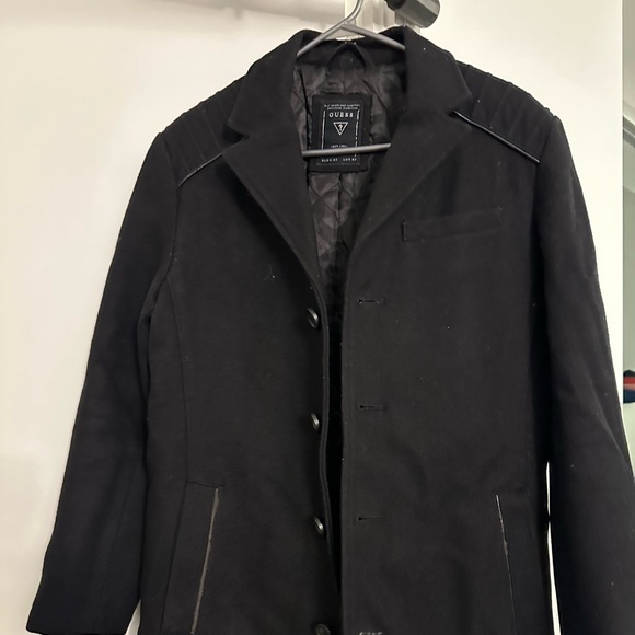 Guess Men's Black Winter Trench Coat - Picture 4 of 6